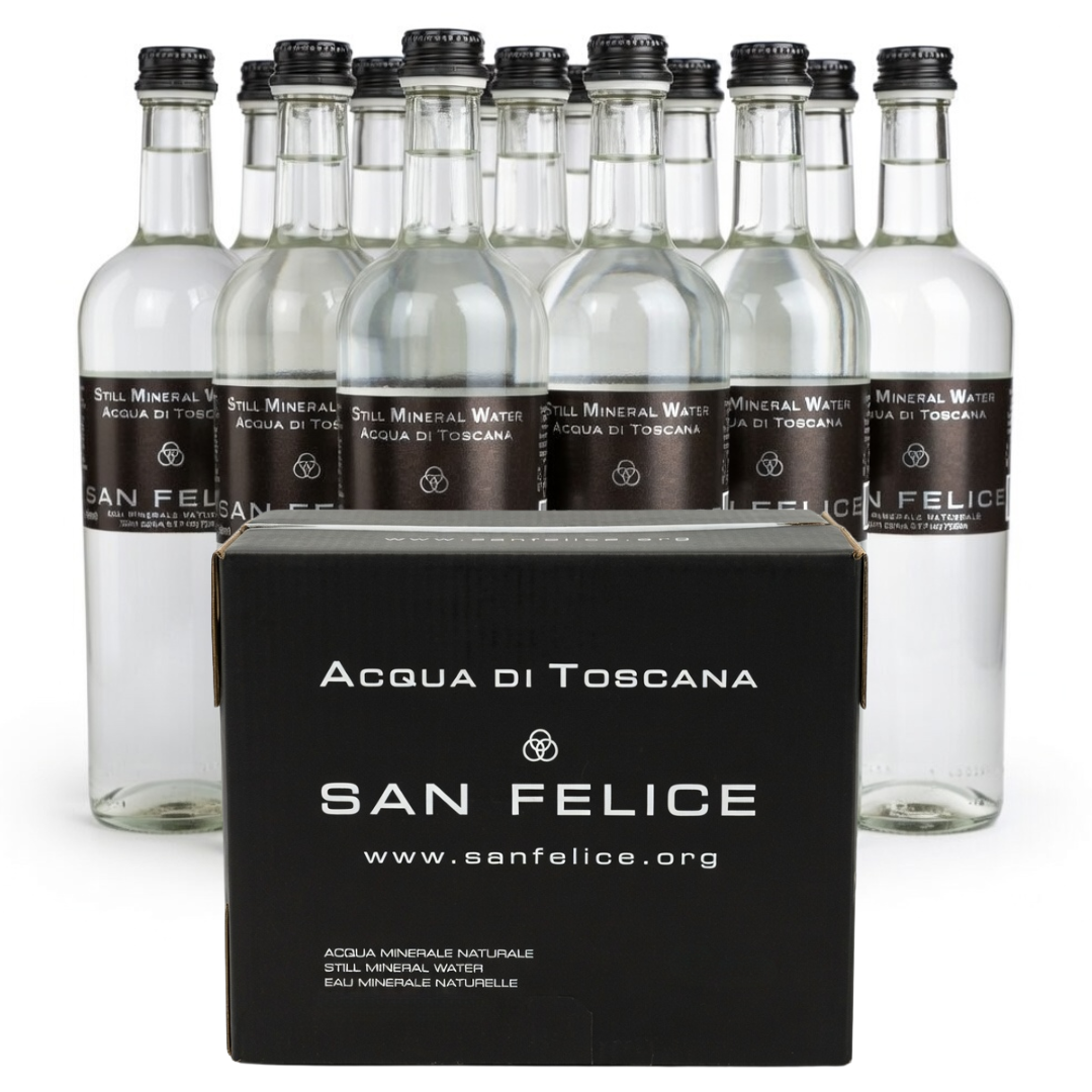 750 ml Italian Flat Mineral Water Case (Aqua di Toscana)