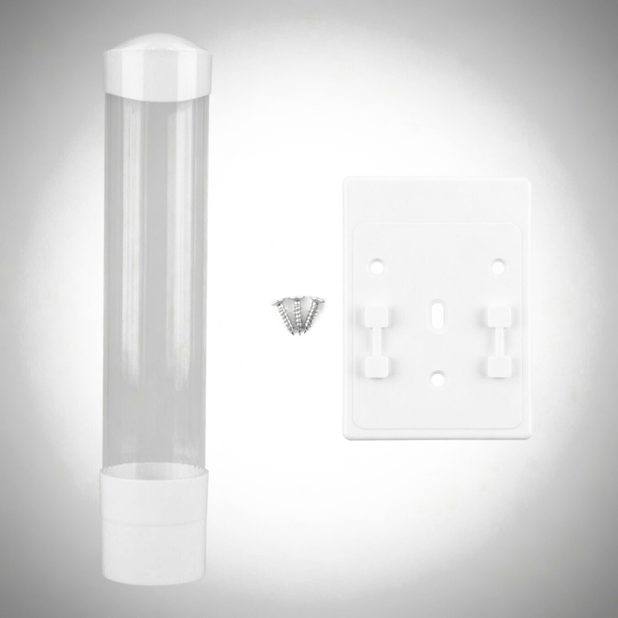Water Dispenser Cup Holder Disposable Pull Type Clear Dispenser - White - Image 2