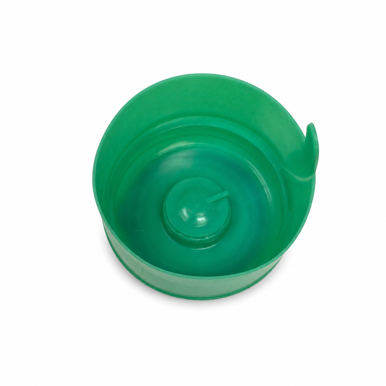 Non-Spill green water bottle cap — green PET body