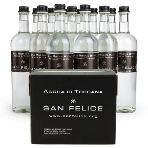 750 ml Italian Flat Mineral Water Case (Aqua di Toscana)