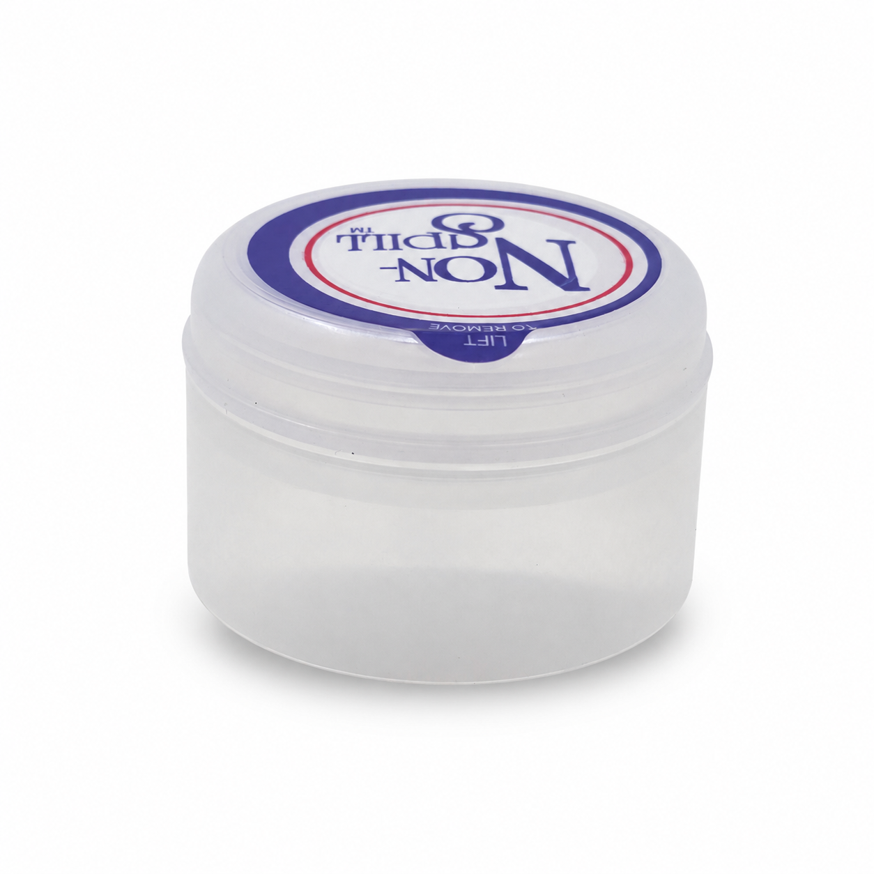 Non-Spill clear water bottle cap — clear PET body